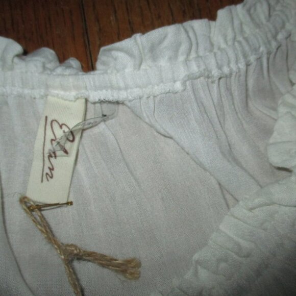 ELAN WhitWide Sleeve Pullover Blouse OS NWT - Picture 8 of 10